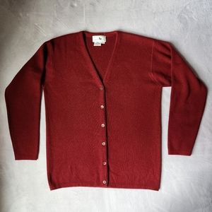100% Cashmere Button Up Oversized Cardigan Vintage Saks Fifth Avenue, Medium